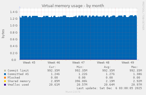 Virtual memory usage